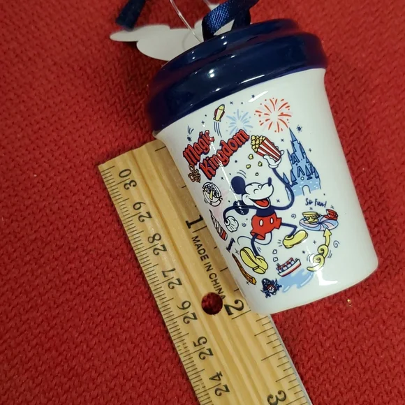 STARBUCK'S Magic Kingdom Mickey Mouse espresso cup ornament home decor NWT - Picture 2 of 6